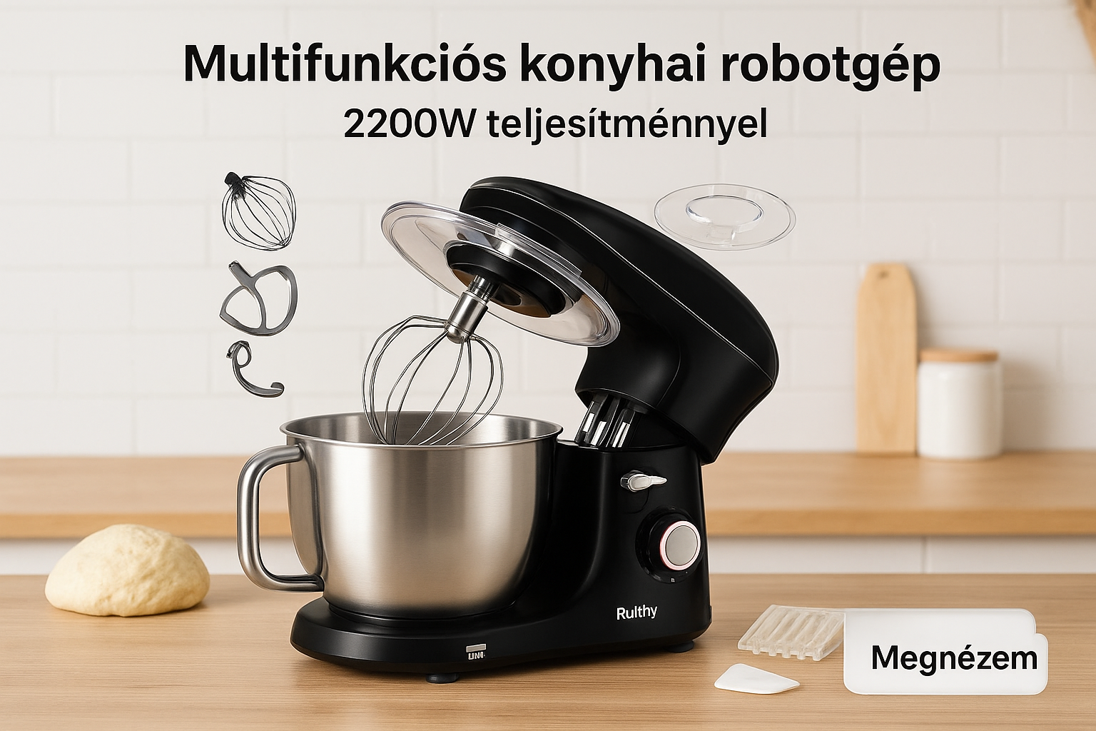 Multifunkcionális konyhai robotgép 2200W teljesítménnyel csal 44.490 Ft